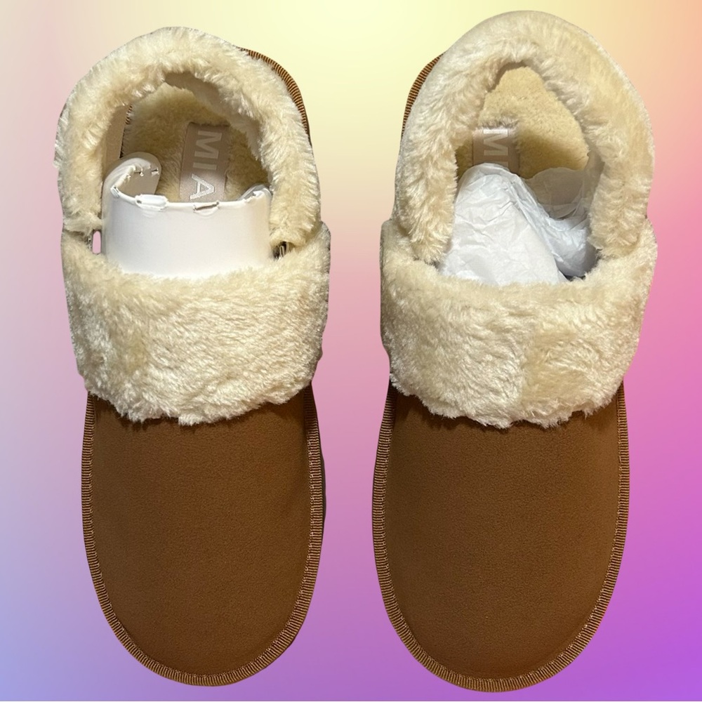 NWT!MIA SLIP ON/REMOVABLE BACK STRAP, CUSHION FOOTBED CLOG W/SHEARLING,SZ 10 - Picture 4 of 16
